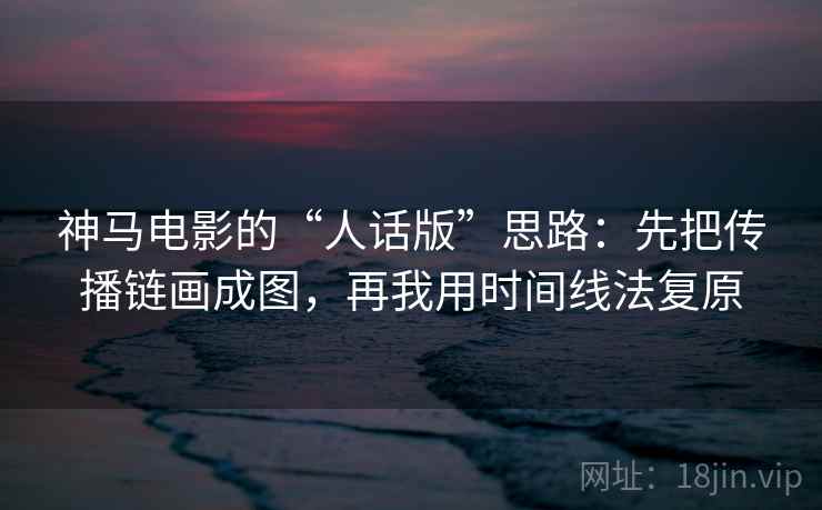 神马电影的“人话版”思路:先把传播链画成图,再我用时间线法复原 神马电影的“人话版”思路:先把传播链画成图,再我用时间线法复原